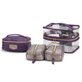 Load image into Gallery viewer, (pewter-purple)Emma Cosmetic 4pc Set by MiaK - BagNook
