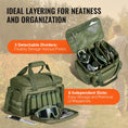 Load image into Gallery viewer, VEVOR Tactical Range Bag for 4 Pistols - Green - BagNook
