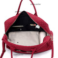 Load image into Gallery viewer, (wine)Jayla Solid Quilted Cotton Duffel Bag by Mia K - BagNook
