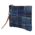 Load image into Gallery viewer, Max Patchwork Denim Wristlet - Upcycled - BagNook
