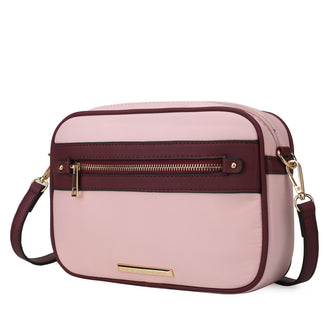 (blush-burgundy)Jimena Crossbody Pouch Handbag by Mia K - BagNook