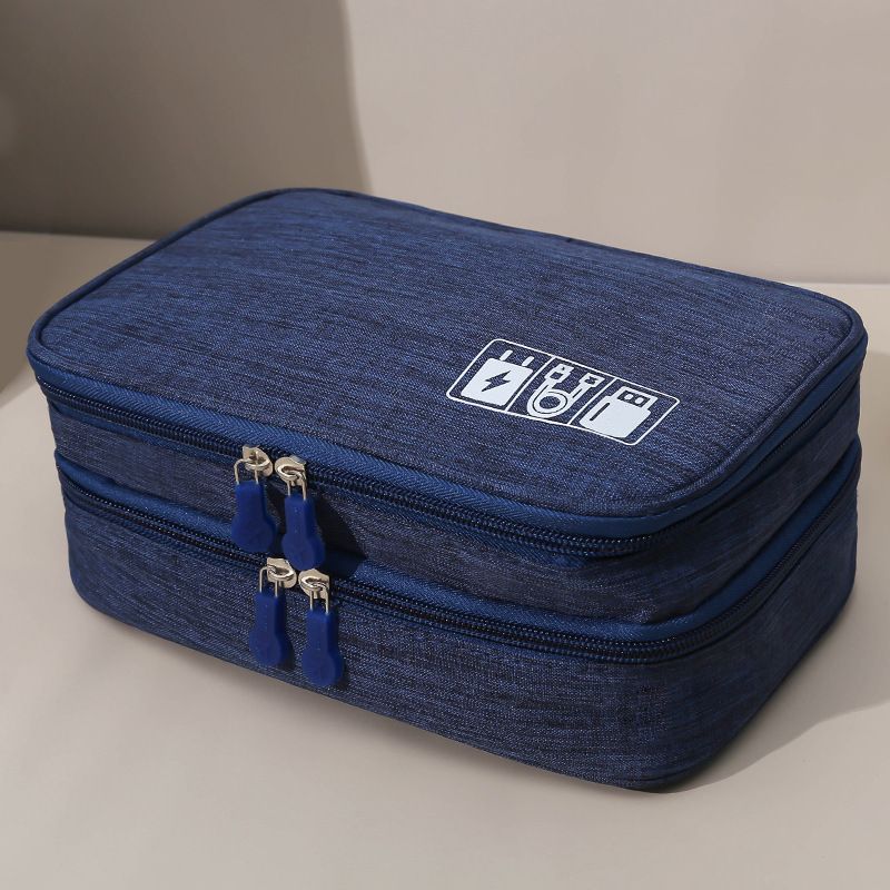 (blue)Waterproof Multi-Functional Digital Cable Storage Case - BagNook