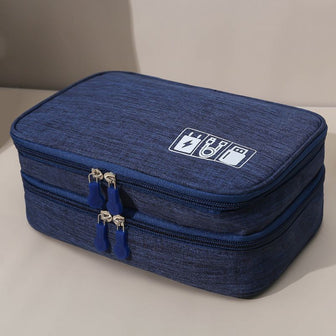 (blue)Waterproof Multi-Functional Digital Cable Storage Case - BagNook