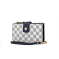 Load image into Gallery viewer, (navy)Solene Circular Print Wristlet Wallet by Mia K - BagNook
