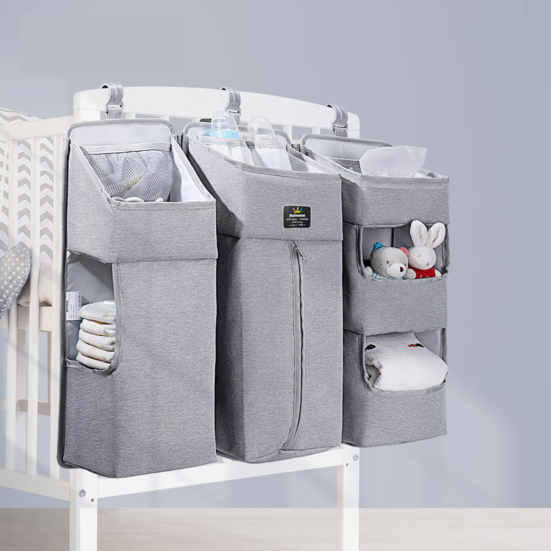 (gray)Storage Organizer for Crib - BagNook