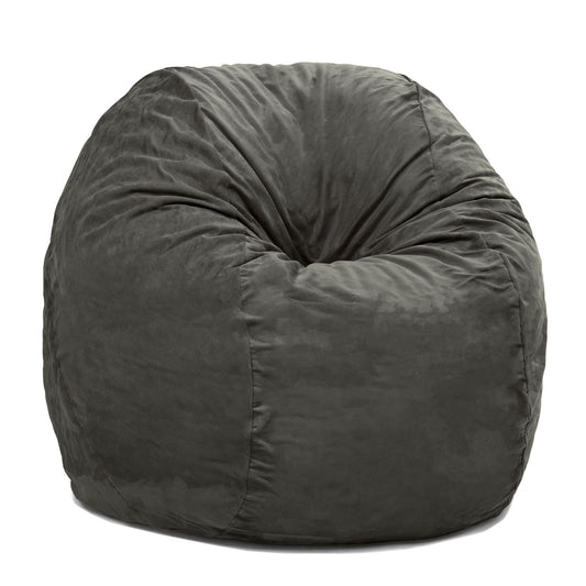 Jaxx Saxx 4 Foot Round Bean Bag, Charcoal - BagNook