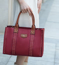 Load image into Gallery viewer, (wine)Davina Tote Set w/wallet her Crossover Womens Purse by Mia K - BagNook
