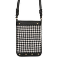 Load image into Gallery viewer, Millie Houndstooth Print Bucket Bag - Upcycled - BagNook
