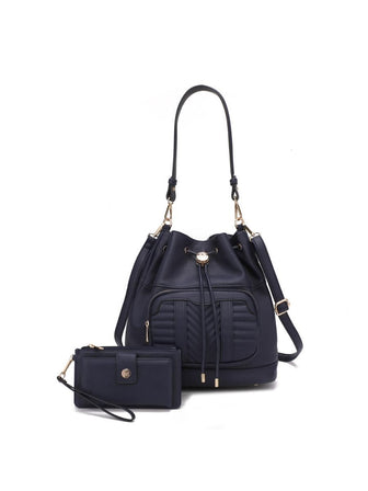 (navy blue)Ryder Shoulder Bag with Wallet by Mia k - BagNook