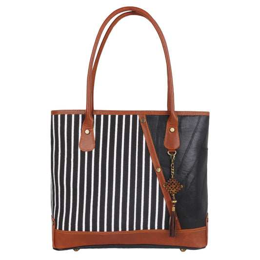 Royce Tessa Tote - Upcycled Genuine Leather - BagNook