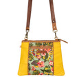 Load image into Gallery viewer, Noa Angled Crossbody - Summer Jungle - Upcycled Leather/Canvas - BagNook
