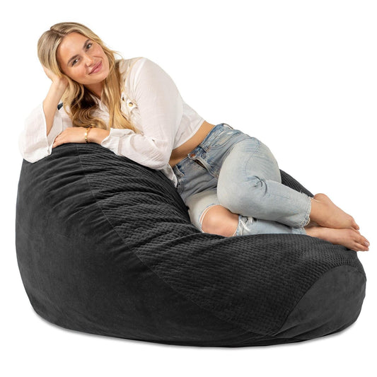 Jaxx Koku Bean Bag - Velvish/Turbo, Black - BagNook