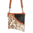 Load image into Gallery viewer, Grayson Wide Crossbody Bag w/ Pocket - White Hairon - Upcycled - BagNook
