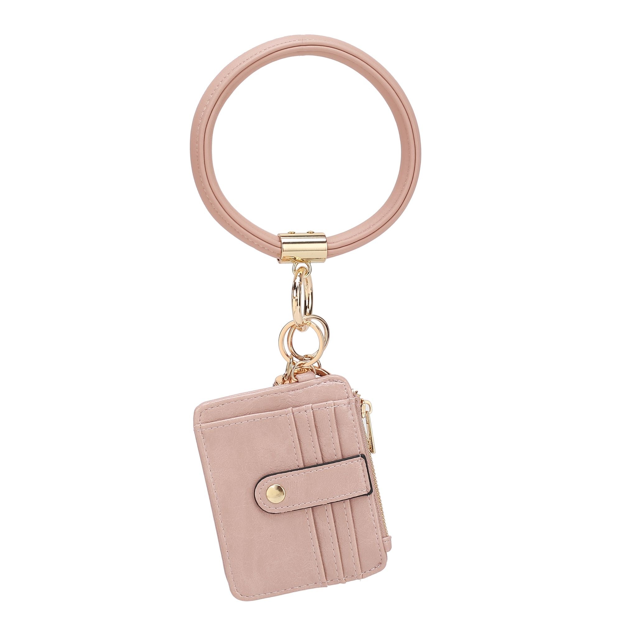 (pink)Jordyn Bracelet with Card Holder by Mia k - BagNook