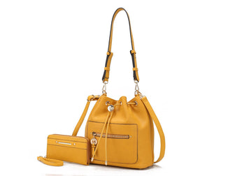 (yellow)Larissa Women's Bucket Bag with Wallet by Mia k - BagNook
