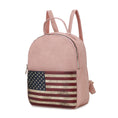Load image into Gallery viewer, (rose pink)Briella Vegan Leather Women FLAG Backpack by Mia K - BagNook
