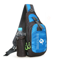 (blue)Seamless Colorful Sling Bag with Water Pouch - BagNook