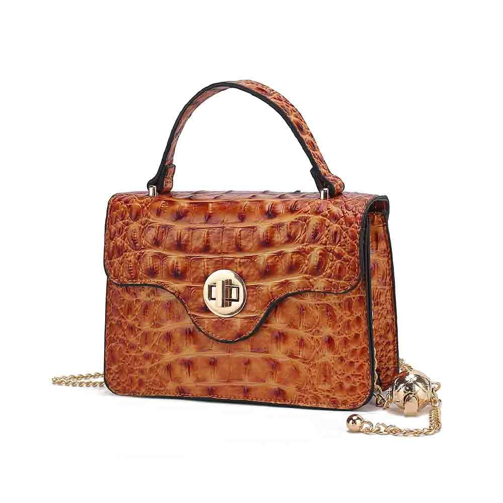 (brown)Mae Mini Crossbody Handbag by Mia K - BagNook