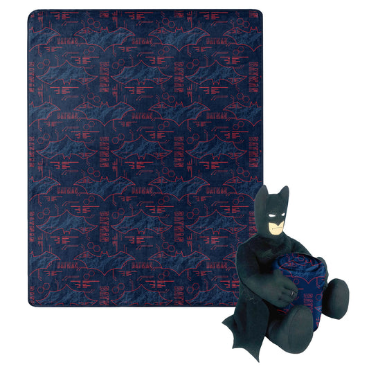 Batman - Cyber Symbols Throw Blanket & Hugger Set - BagNook