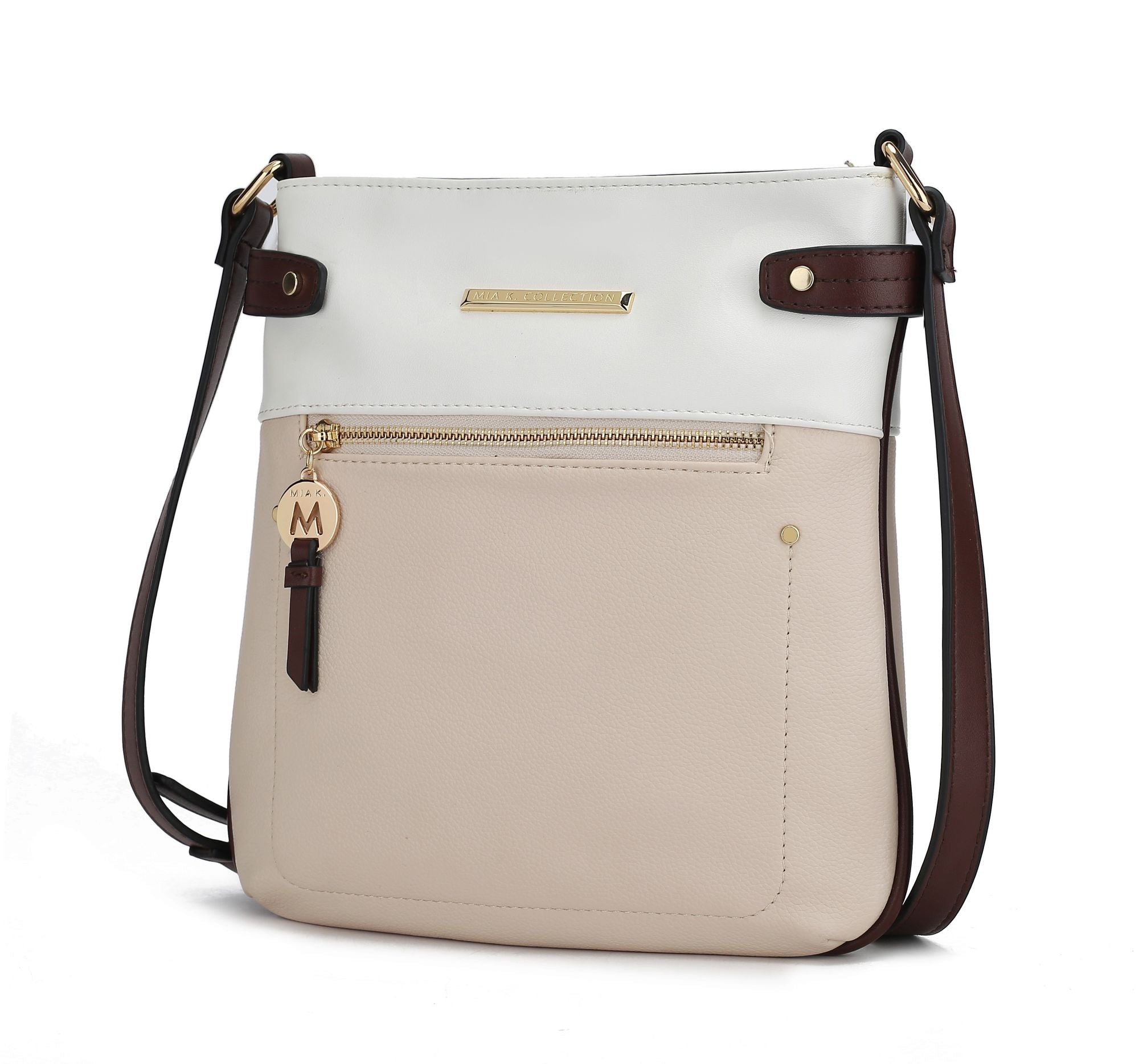 (beige)Camilla Crossbody Handbag by Mia K - BagNook