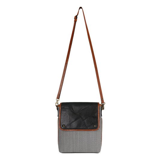 Royce Athens Flap Crossbody - Upcycled Leather - BagNook