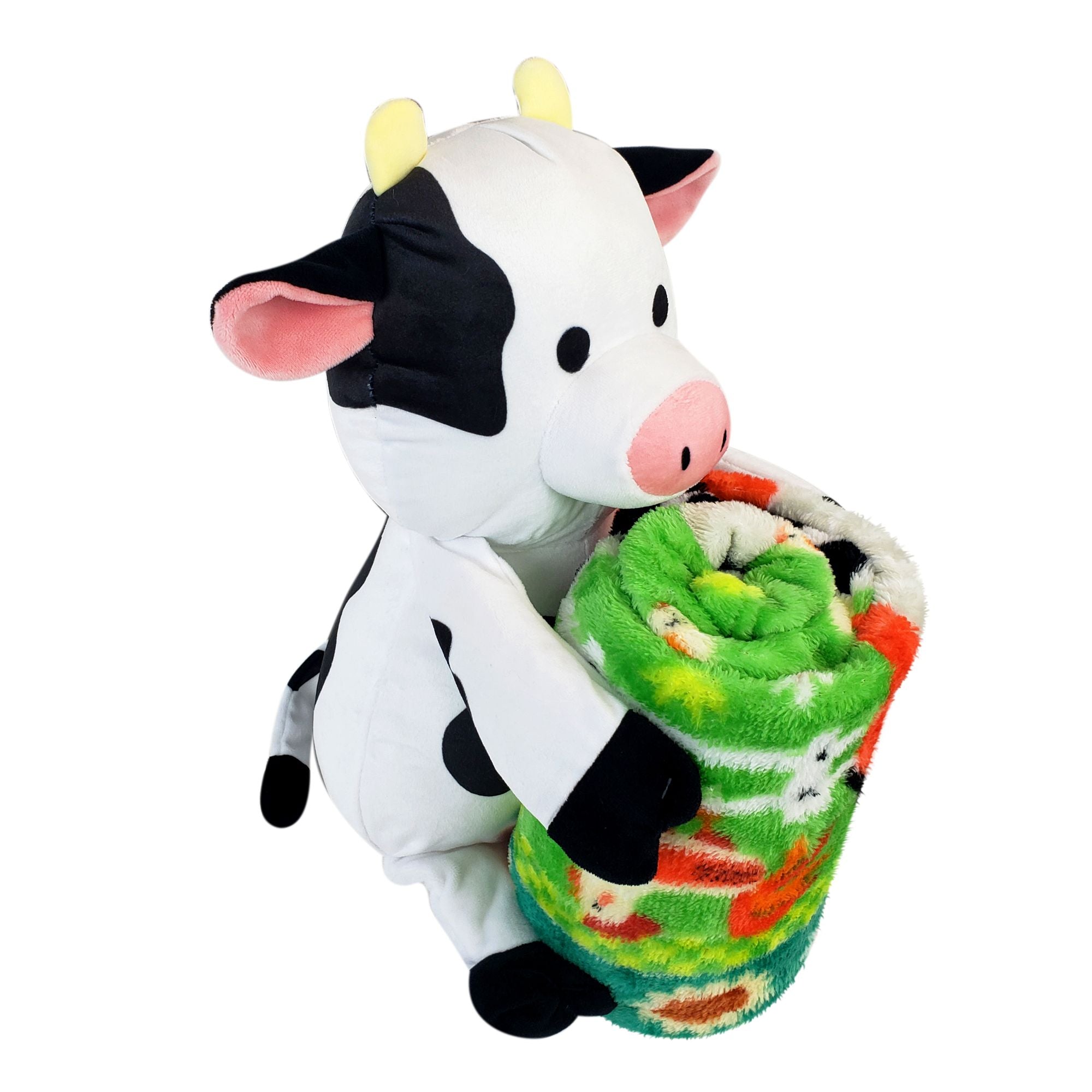 Rollee Pollee Dairy Cow - Throw Blanket & Hugger Set - BagNook