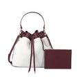 Load image into Gallery viewer, (burgundy)Saryn Bucket Hobo Faux Shearling by Mia K. - BagNook
