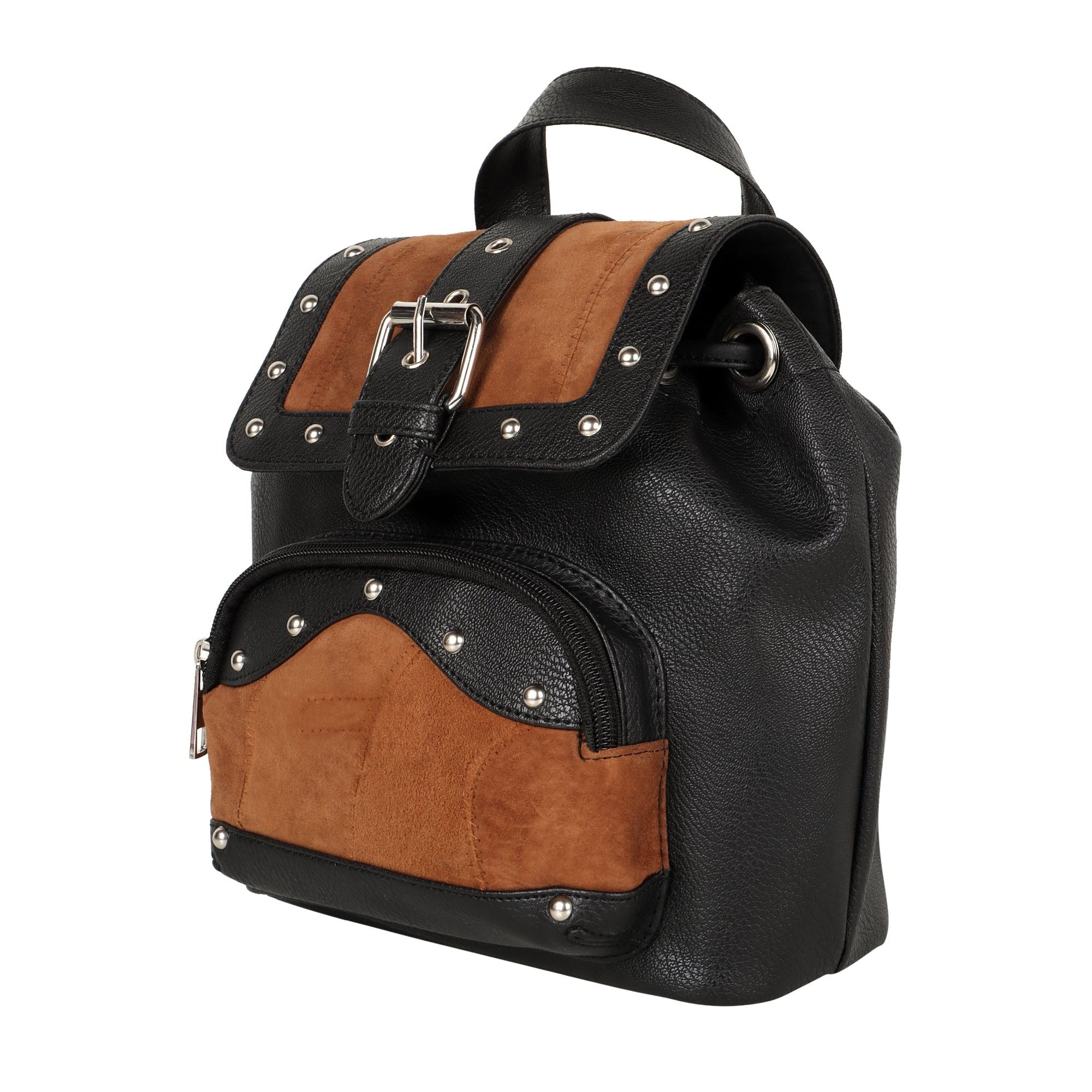 Melanie Brown Leather Mini Backpack - Upcycled Leather - BagNook