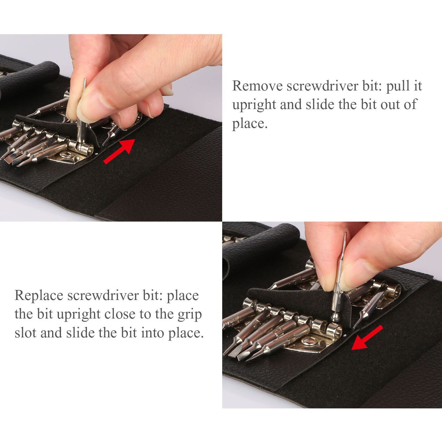 Multipurpose Precision Screwdriver Wallet Kit w/swivel head - BagNook