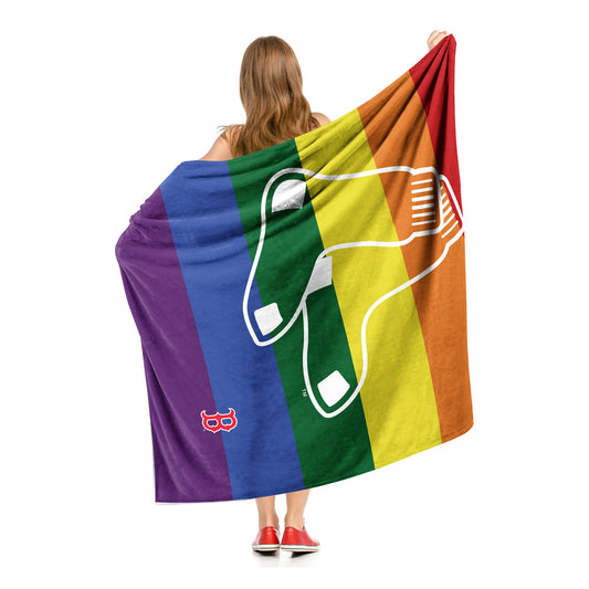 PRIDE SERIES - RED SOX - Silk Touch Sherpa Throw Blanket - BagNook
