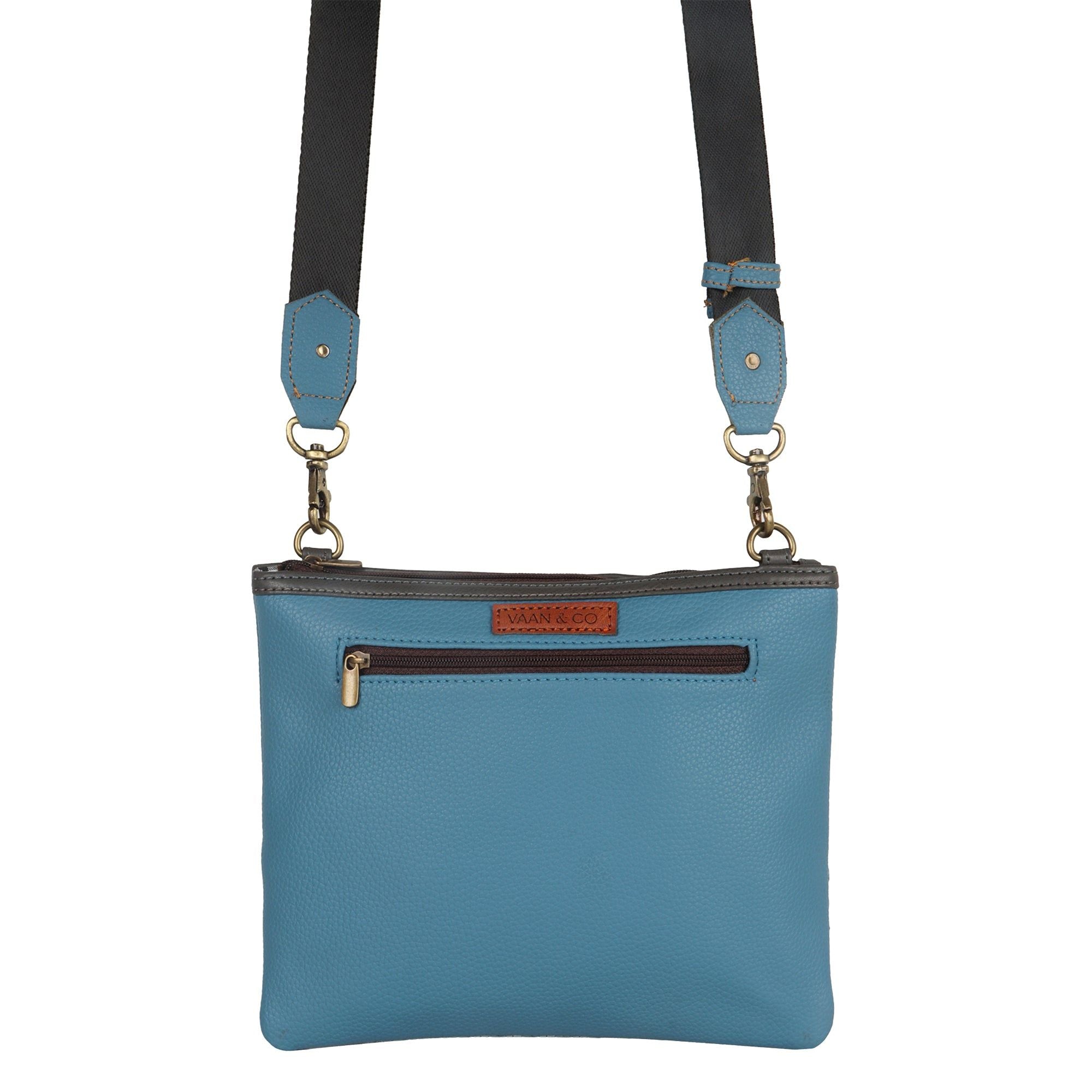 FOXIE - Grayson Wide Crossbody - Blue - BagNook