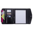 Load image into Gallery viewer, (black)The V.P Pro Faux Leather Tri Fold Padfolio - It fits a tablet! - BagNook
