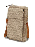 Load image into Gallery viewer, (beige)Mala Phone Wallet Vegan Leather Crossbody Bag by Mia k - BagNook
