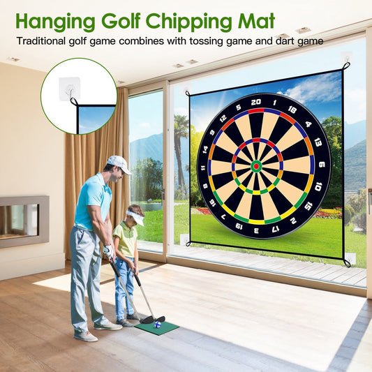 Golf Chipping Dart Game Mat Set with Carry Bag - BagNook