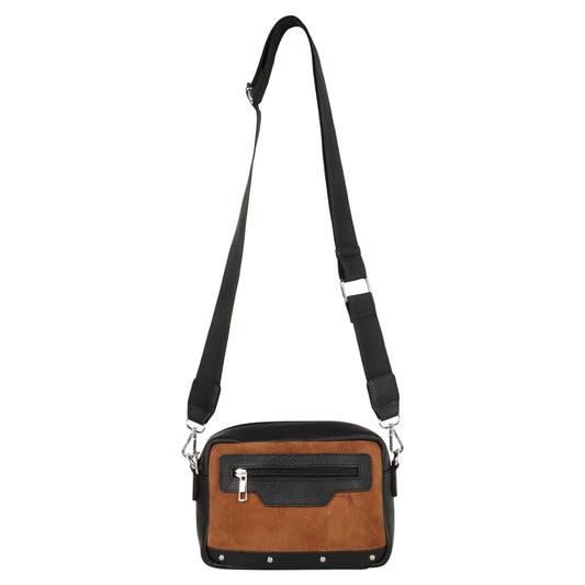 Melanie Brown Leather Camera Bag - Upcycled - BagNook