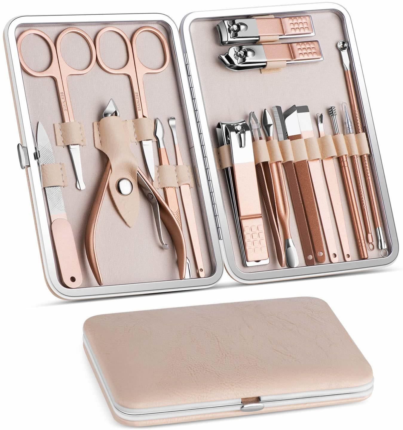 18 In 1 Lovely Lady DIY Manicure Pedicure Tool Set - BagNook