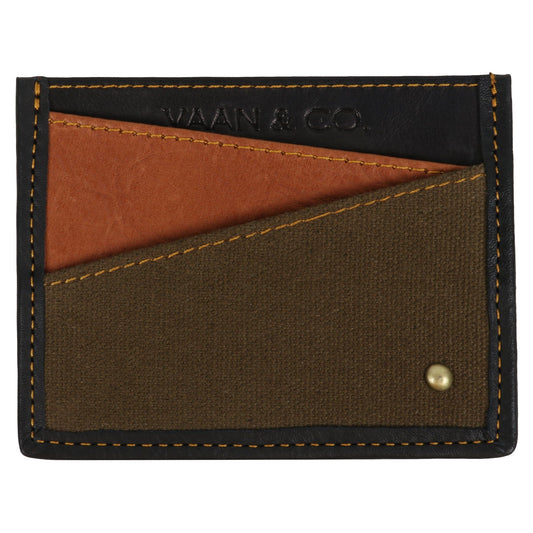 Brad Double Sided Slim Wallet - Upcycled Leather - BagNook