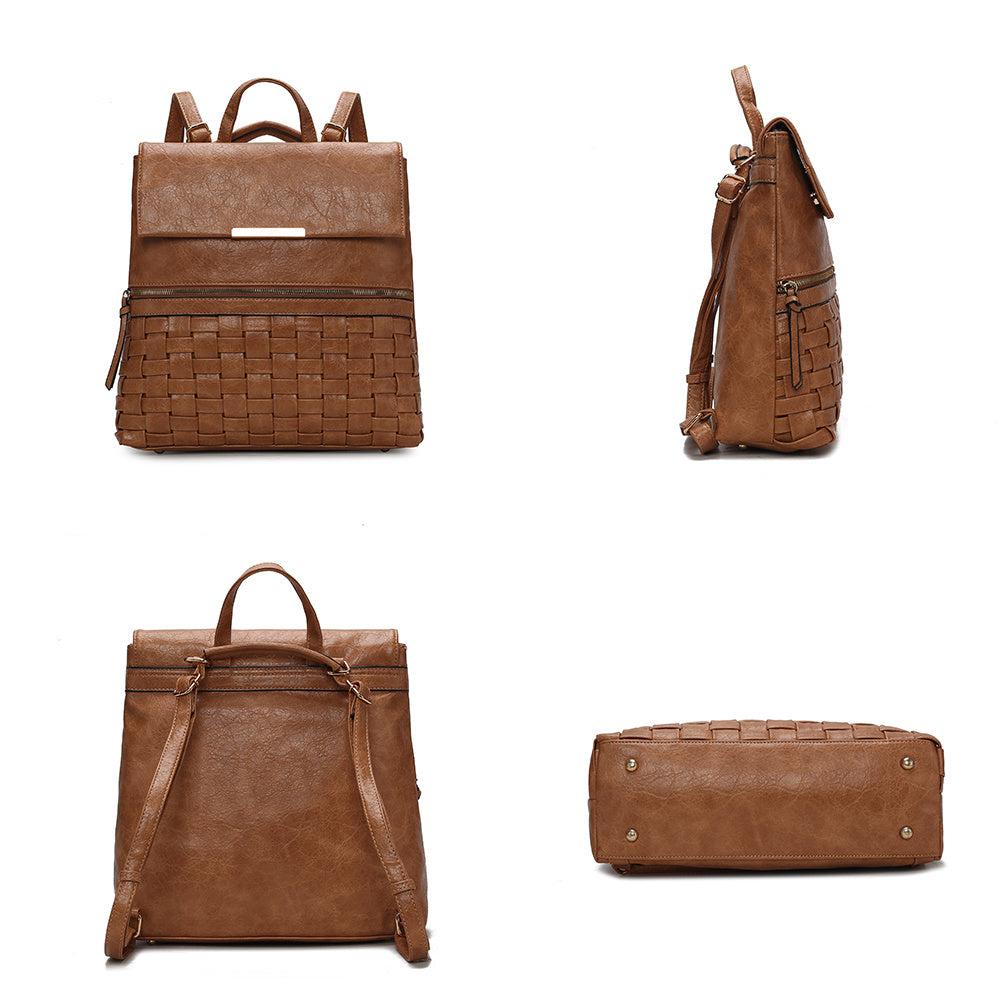 (khaki)Alba Convertible Daypack by Mia K - BagNook