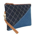 Load image into Gallery viewer, Lou Denim Wristlet - Upcycled - BagNook
