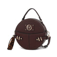 Load image into Gallery viewer, (coffee)Gayle Crossbody Round Handbag Purse by Mia k. - BagNook
