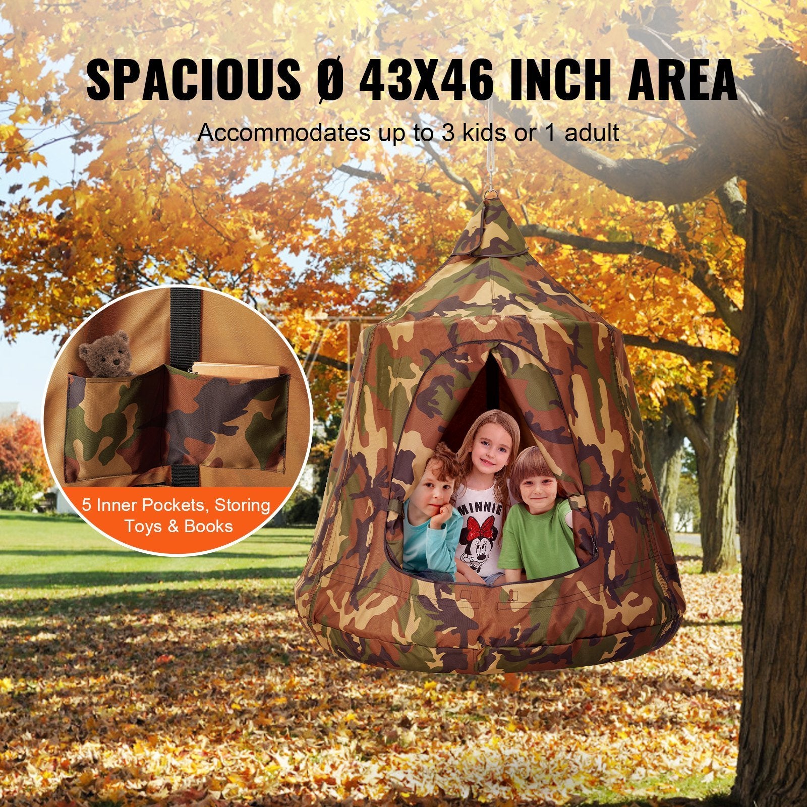 Hanging Tree Tent - Kids Camouflage - BagNook