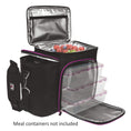 Load image into Gallery viewer, Meal Prep Insulated Lunch Box, Black Purple - BagNook
