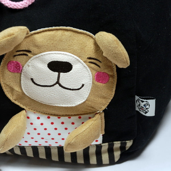 Bear & Fish 100% Cotton Fabric Art School Backpack - BagNook