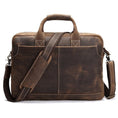 Load image into Gallery viewer, The Welch Briefcase | Vintage Leather Messenger Bag w/adj Straps - BagNook
