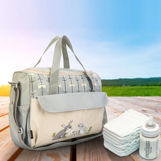 (grey)11Pcs Baby Diaper Bags Set - BagNook