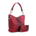 Load image into Gallery viewer, (red)Wandy Soft Vegan Leather Hobo & Wallet Set by Mia K - BagNook
