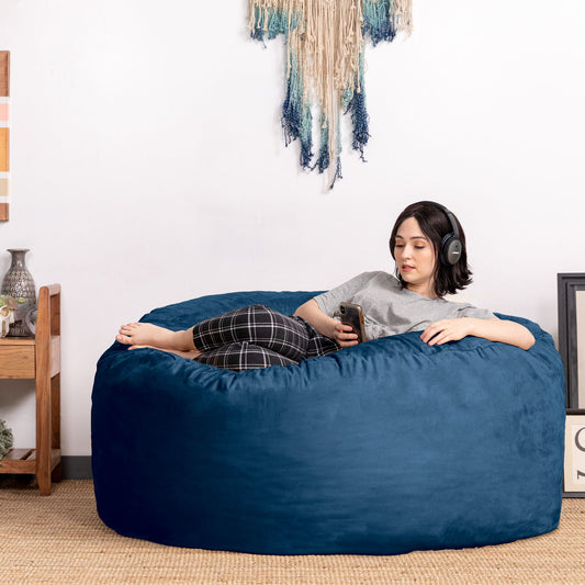 Jaxx Saxx 5 Ft Large Bean Bag, Navy - BagNook