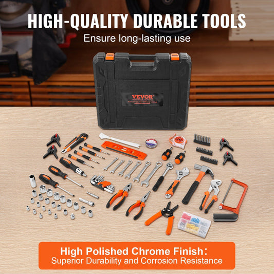 VEVOR 216pc Tool Kit - General Household Hand Tool Set - BagNook