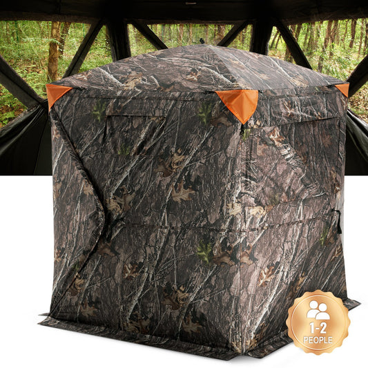 Hunting Blind, 270° See Through Ground Blind, 1-2 Person - BagNook