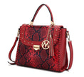 Load image into Gallery viewer, (wine)Lilli Satchel Vegan Leather Handbag by Mia k - BagNook
